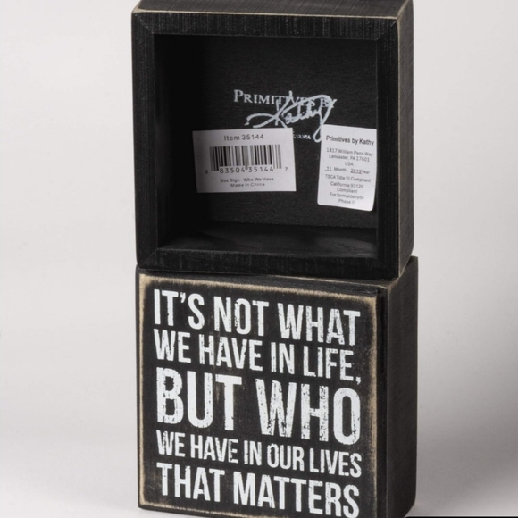 Primitives By Kathy Rustic Box Sign - Picture 4 of 5